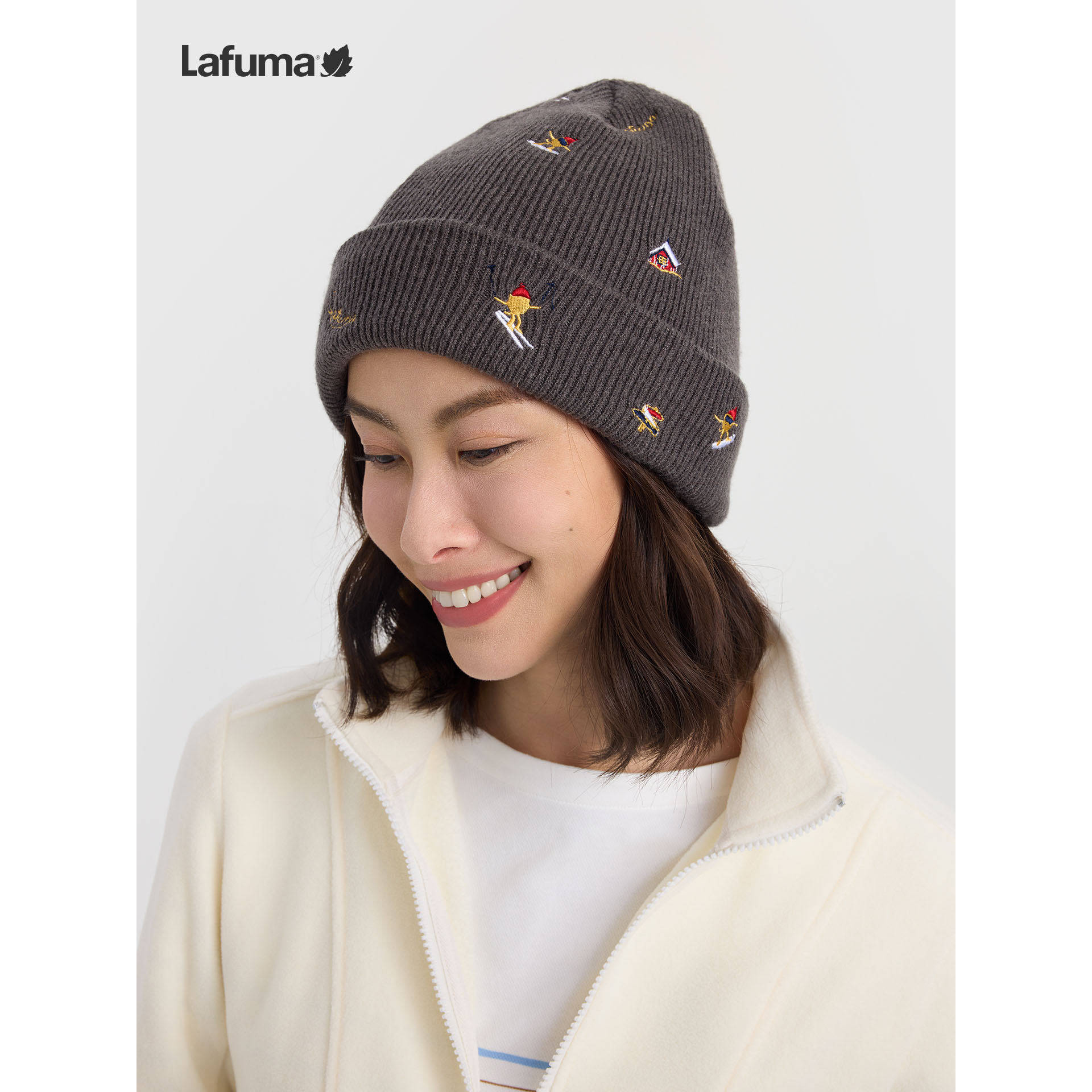 LAFUMA乐飞叶户外秋冬保暖护耳翻边针织帽男女运动休闲毛线帽,运动包/户外包/配件,运动帽,淘宝优惠券,粉丝福利购,淘宝优惠卷