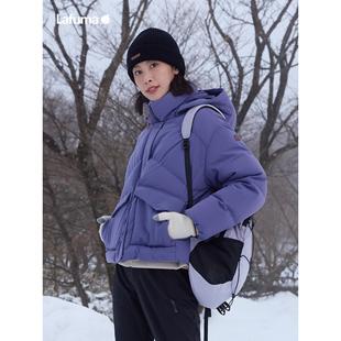 LAFUMA乐飞叶户外秋冬可拆卸帽防泼水防风羽绒服女士保暖防寒外套
