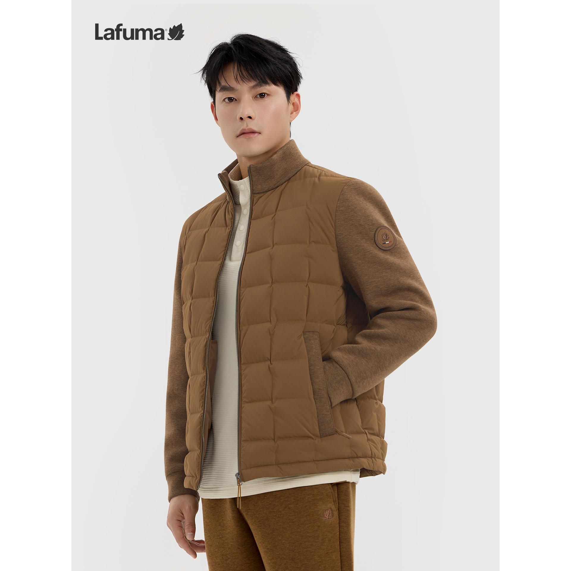 乐飞叶户外男士拼接保暖羽绒服