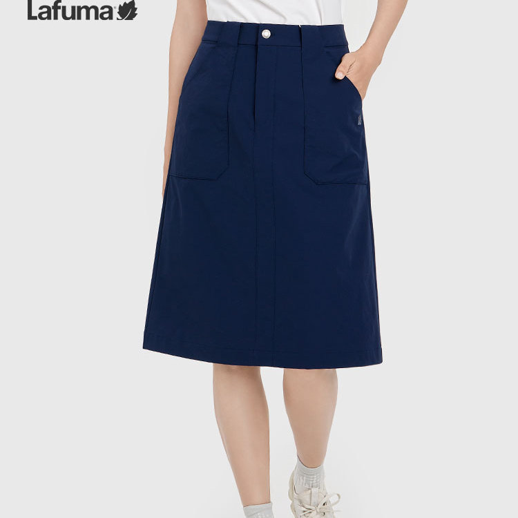 LAFUMA乐飞叶新品户外防泼水山系工装风半身裙女士高腰宽松裙子