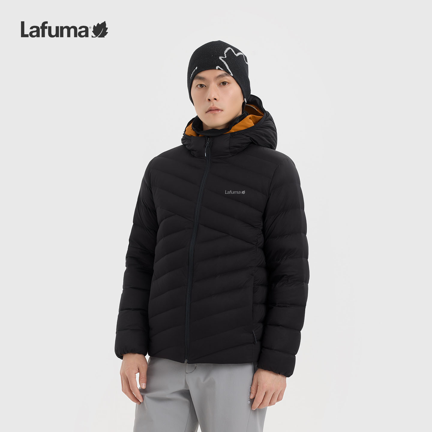 乐飞叶户外男士轻量保暖羽绒服