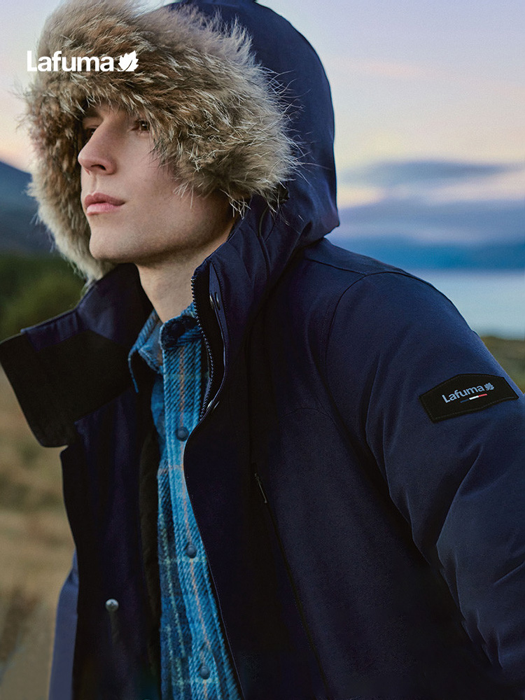 乐飞叶户外男保暖防泼水羽绒服