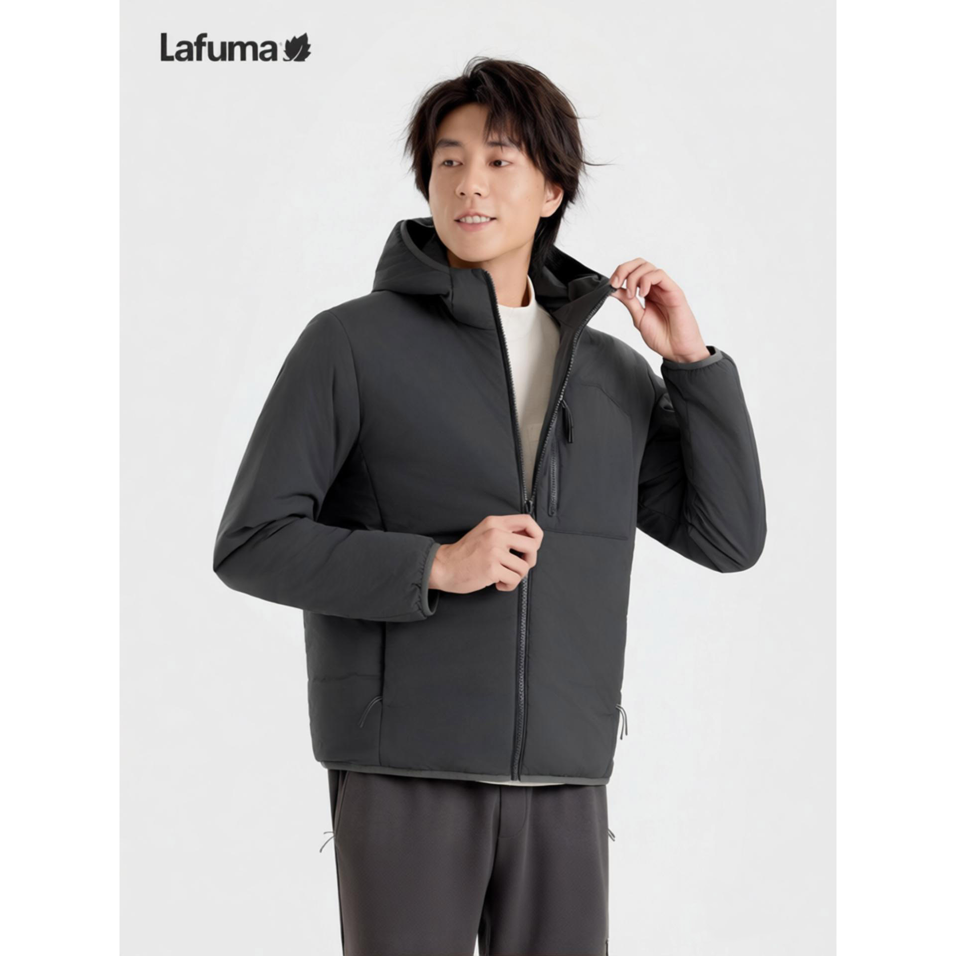乐飞叶男连帽3M保暖防泼水棉服