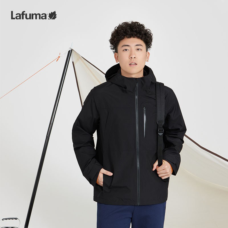 LAFUMA乐飞叶户外防水防风戈尔冲锋衣男连帽夹克春季外套登山服