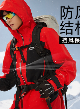 商场同款诺诗兰冬GORE-TEX冲锋衣男外套防水防风登山服NWJDH5683S