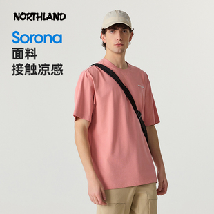徒步登山亲肤凉感透气户外运动上衣 短袖 诺诗兰T恤25男女夏季 新款