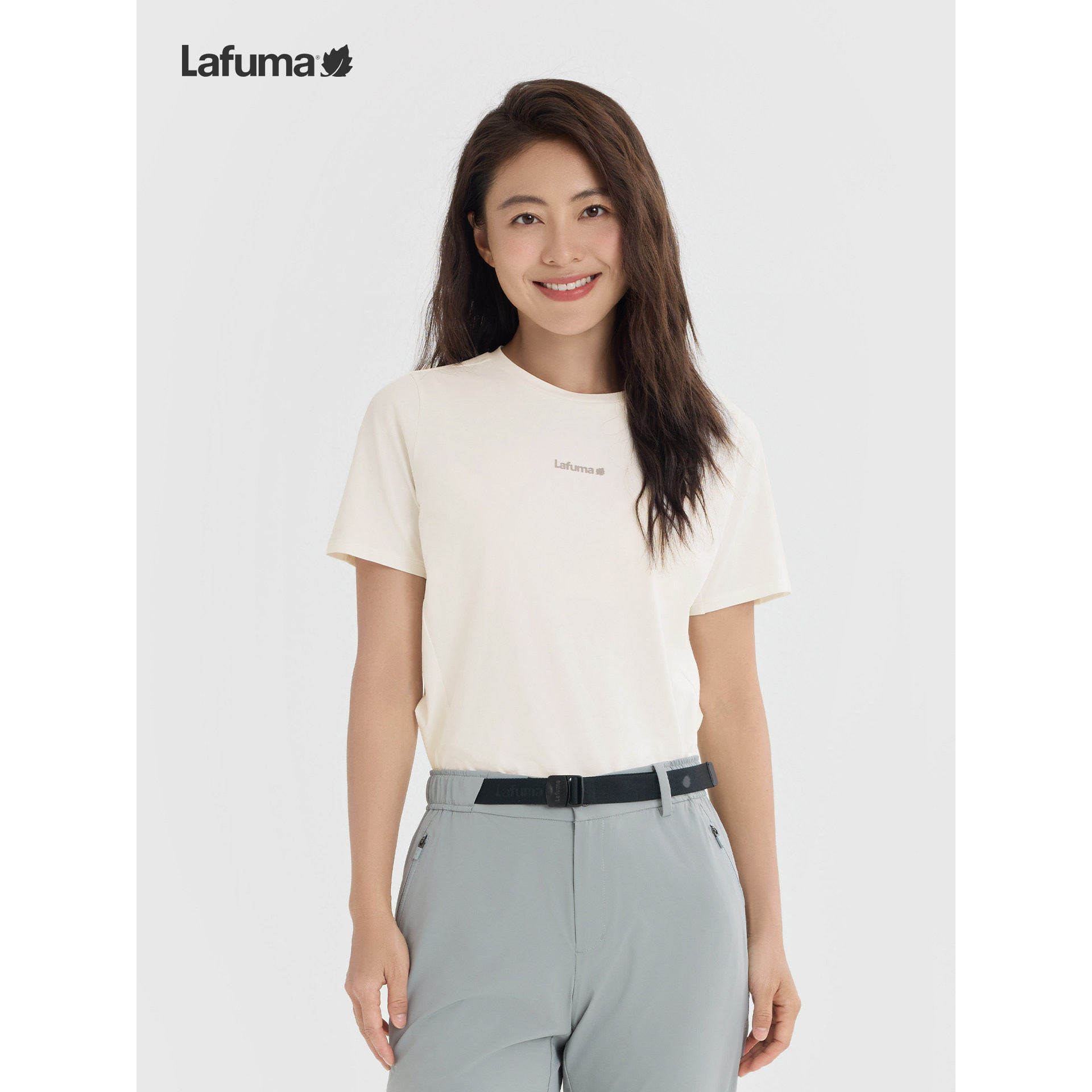 LAFUMA乐飞叶户外吸湿速干防晒短袖T恤女休闲登山运动上衣打底衫