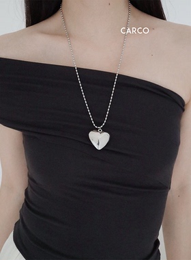 简约百搭长款大爱心项链女ins小众设计时尚个性高级感叠戴毛衣链