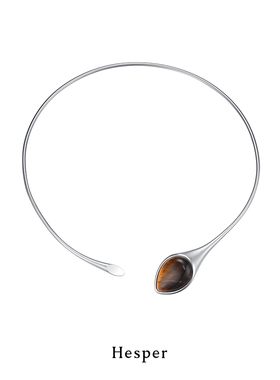 HESPER 丛生系列 蛇形天然虎眼石纯银项圈独立设计