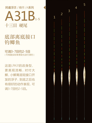 一良致钓阿卢A31B加长芦苇浮漂底部离底鲫鱼竞技黑坑高灵敏正品