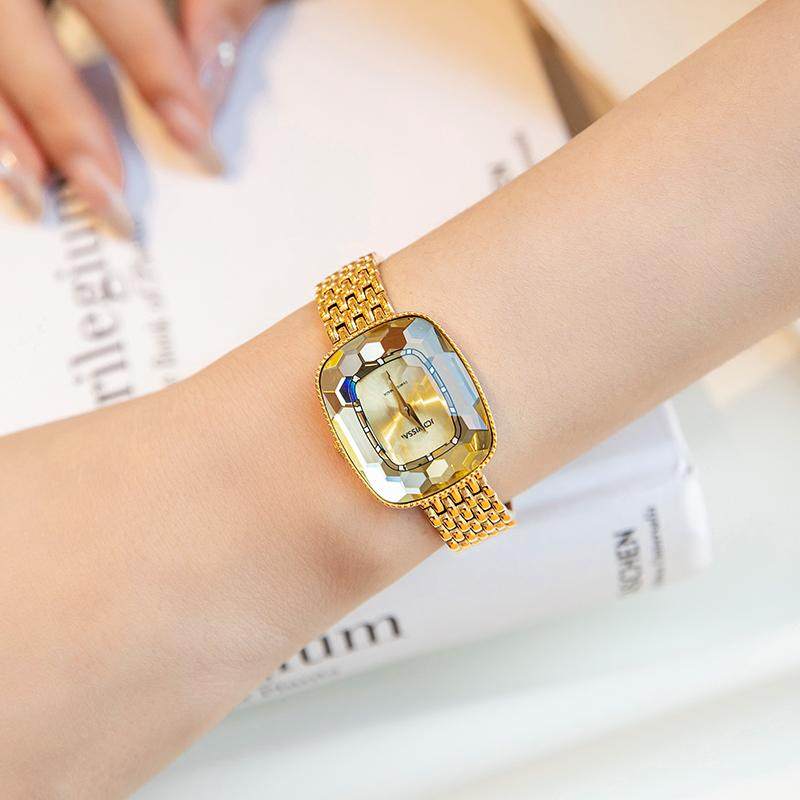 瑞士名牌手表女2025新款细带女装休闲女款金色女士女式腕表小金表