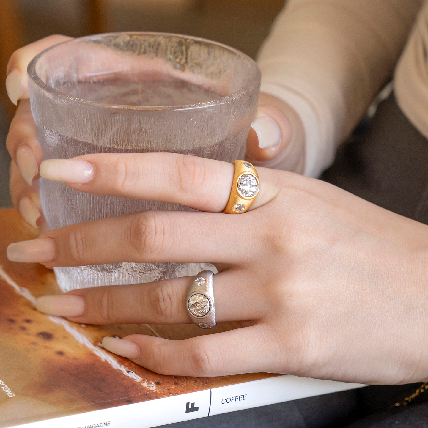 缪斯女神浮雕小众设计纯银戒指女式女款重工泥鳅背开口戒女士复古