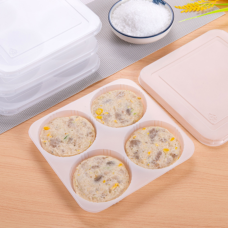 蔬菜饼鲜虾饼PP一次性虾饼盒