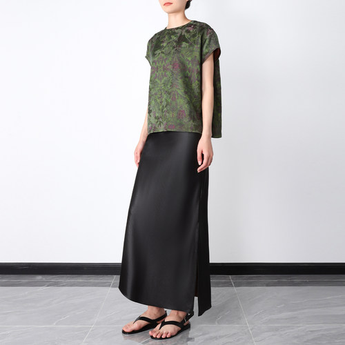 真丝印花上衣女2025新款