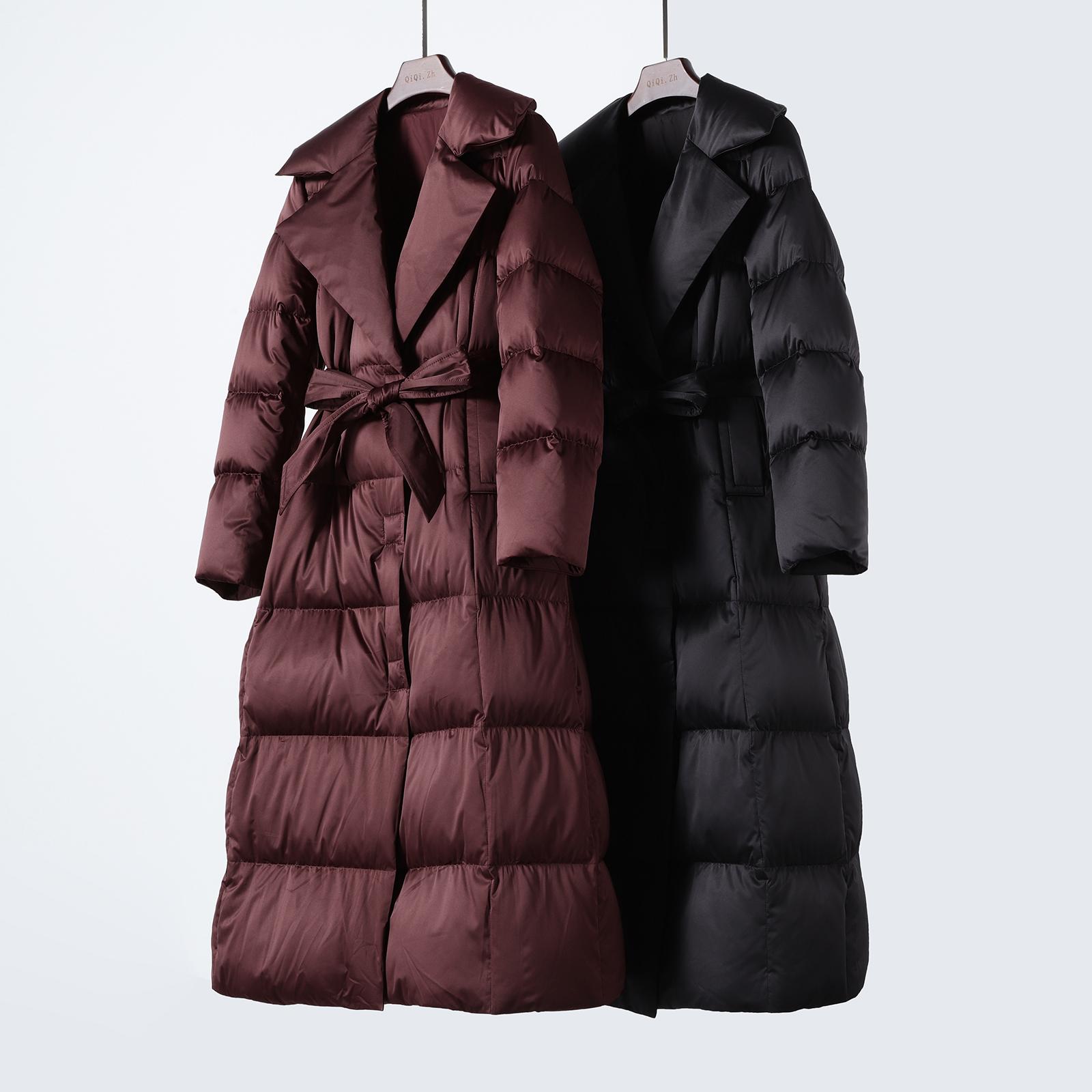 丝滑缎面白鹅绒鹅绒服简约高级