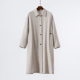 宽松休闲外套 文艺儒雅梭织山羊绒单排扣中长款 早春新款 羊绒风衣