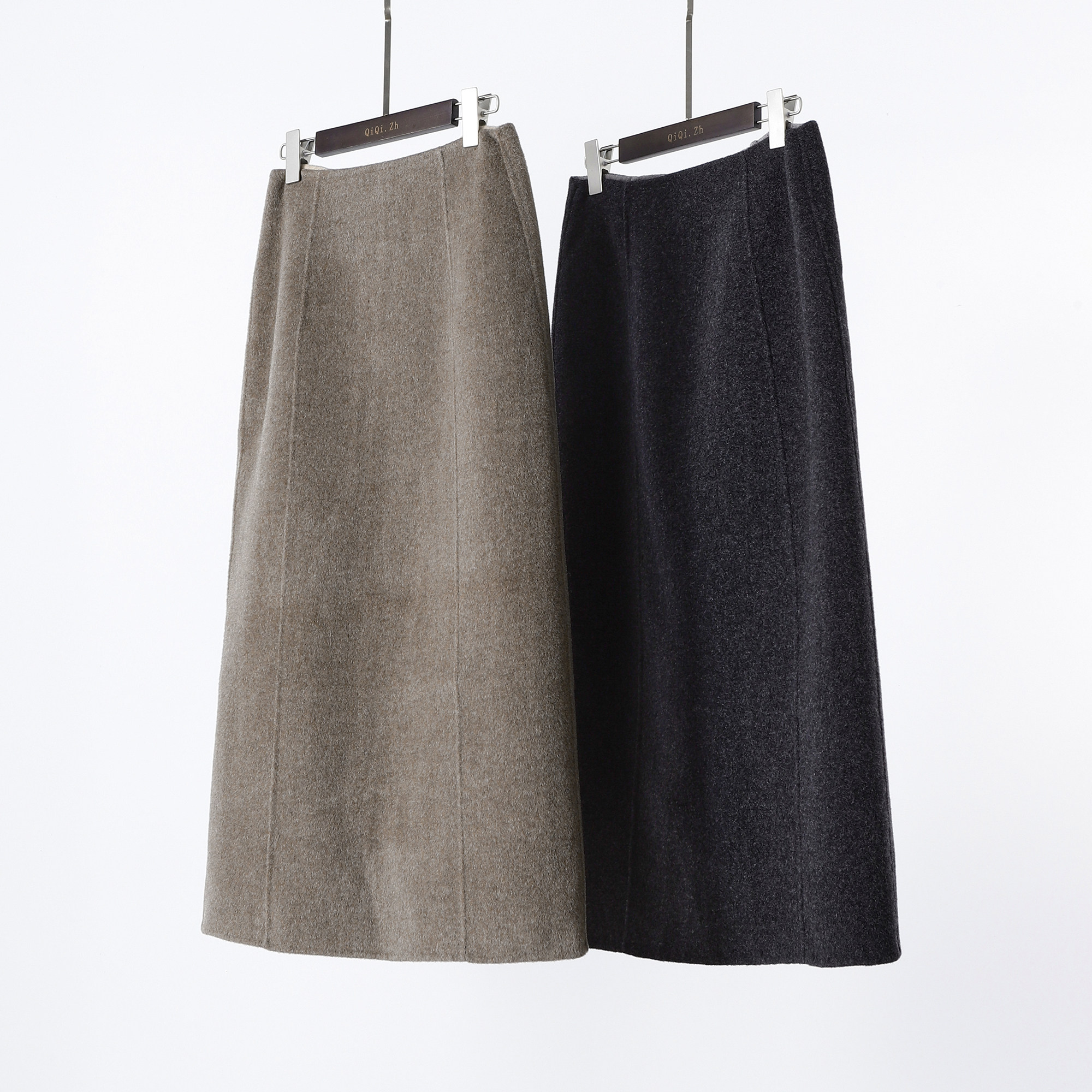 气质修身 双面异色手缝羊绒羊毛通勤百搭半身裙,女装/女士精品,半身裙,淘宝优惠券,粉丝福利购,淘宝优惠卷