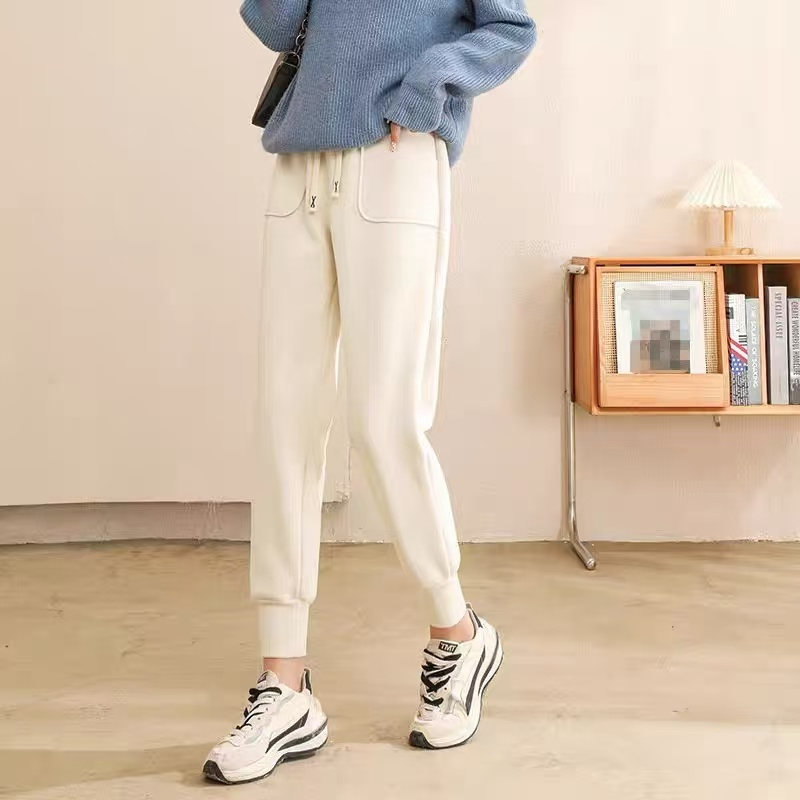 K175 秋款休闲小脚显瘦保暖高腰卫裤JR