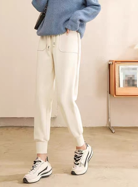 K175 秋款休闲小脚显瘦保暖高腰卫裤JR