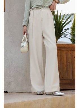 9107 春季简约时尚高端气质百搭阔腿裤