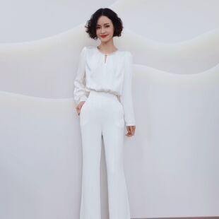 子 K073 春夏款 干练高腰宽松垂坠百搭阔腿裤 可能有可清洗污渍