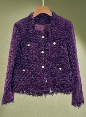 W206  春秋款复古优雅轻奢高级感小香风短外套