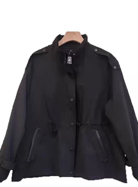 A009 春秋款时尚立领休闲气质抽绳防风收腰百搭外套