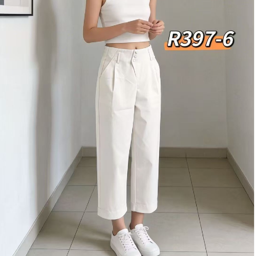 K397 春夏款时尚百搭宽松高腰休闲裤YS