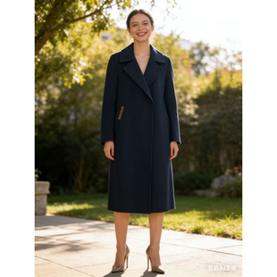 显瘦双面呢外套 洋气气质翻领中长款 N640 秋冬时尚