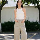 5116 休闲洋气垂感阔腿百搭牛仔裤 春秋款 时尚