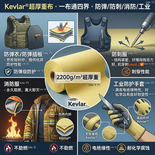 对位芳纶Kevlar阻燃防割防刺面料