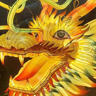 端午节龙舟龙头灯笼发光道具竹筏夜游龙头灯网红打卡龙凤花灯定制