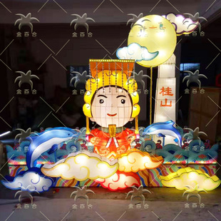 妈祖花灯天后宫海神娘娘元宵庙会灯会祭祀灯展传统发光宫灯定制