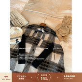 法式 thepeachofficial 小樽情书 千金风羊毛呢斗篷大衣外套女冬