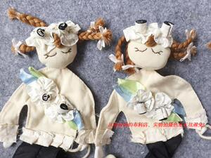 可爱卡通胸针配件装饰艺森女系娃娃头毛线布艺胸花别针乡村傻妞妞