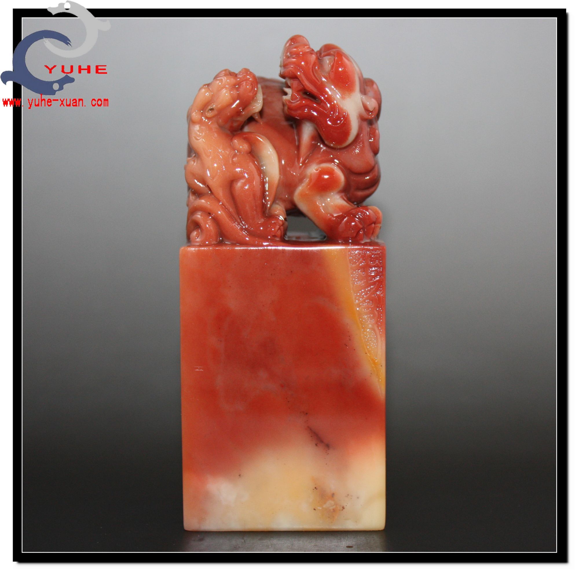 寿山石印章 国石真品 芙蓉石 貔貅印钮精品章书法章【裕和轩】A38