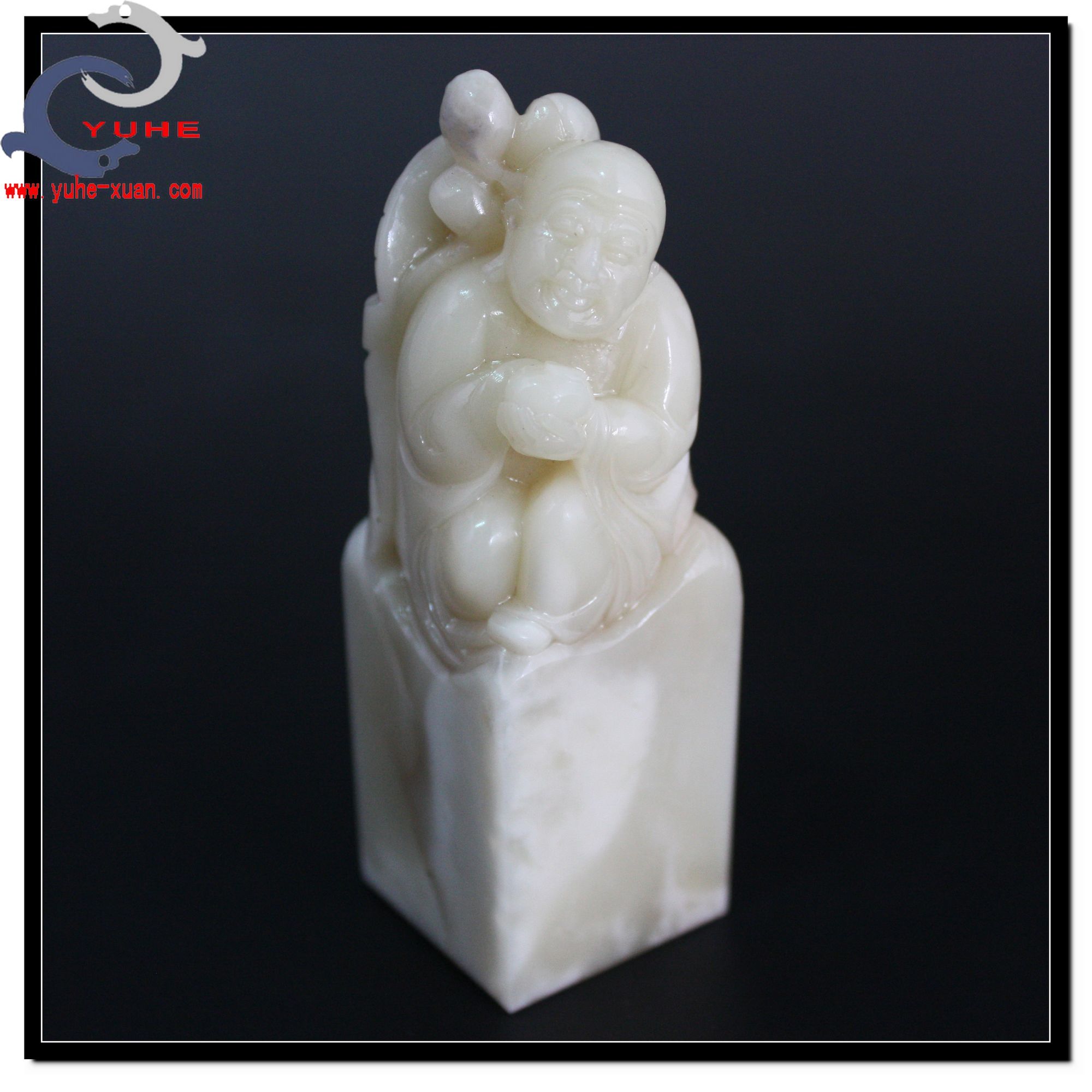 寿山石印章 金石篆刻 芙蓉冻石 罗汉参禅印钮章收藏【裕和轩】E7