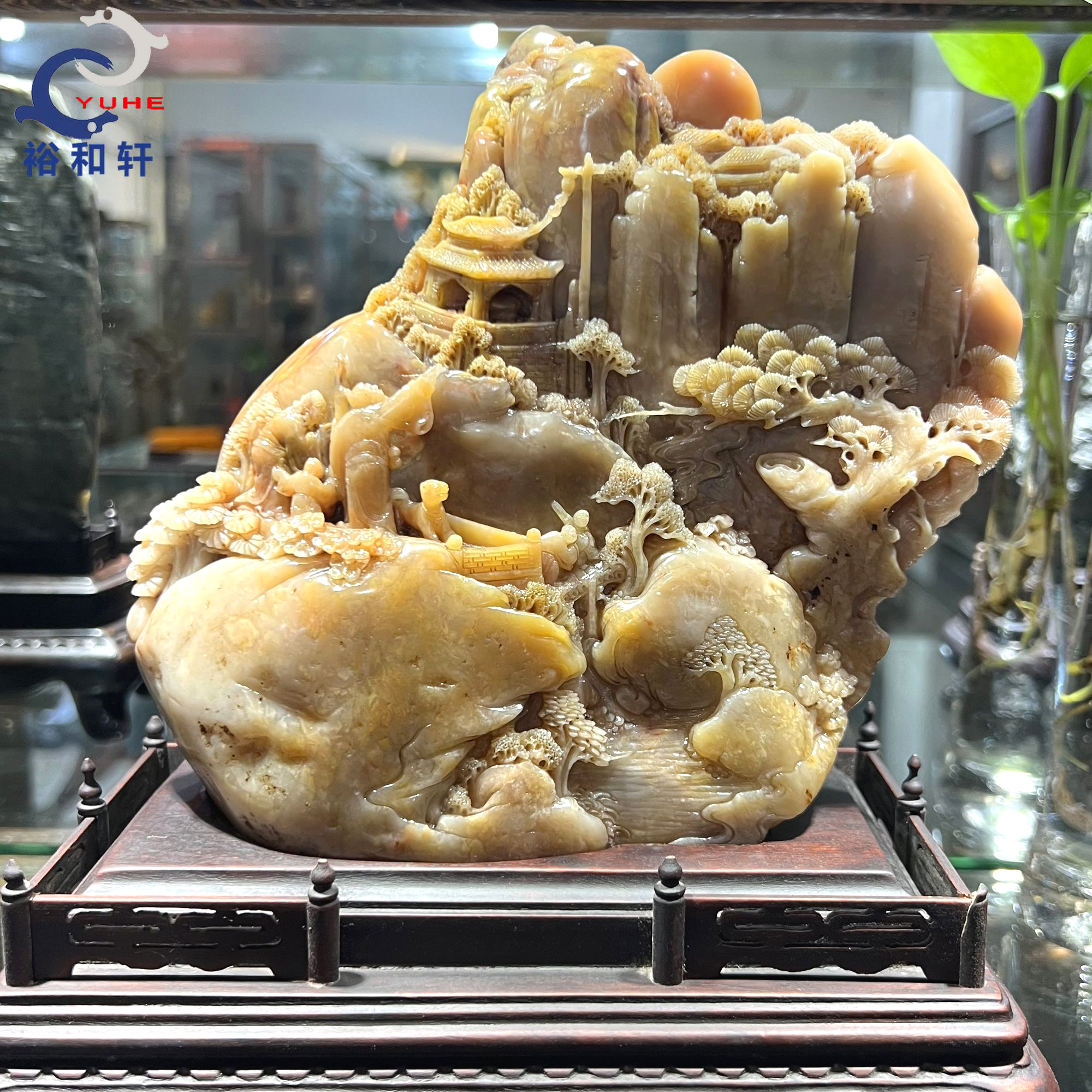 精品摆件石雕 松山会友礼品昌化田黄石 指日高升收藏摆件裕和轩D8