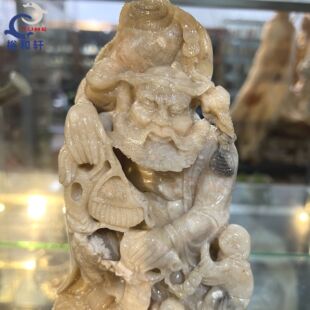 寿山石雕钟馗摆件国石真品巴林石手工雕文玩赐福镇宅招财裕和轩