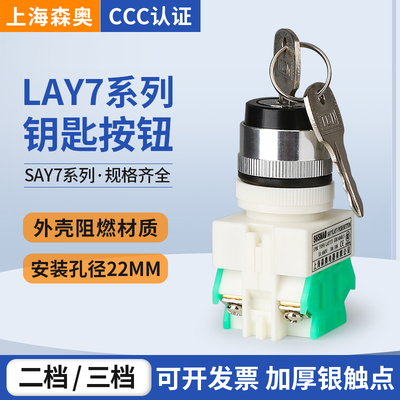 上海森奥钥匙开关LAY7-11Y2