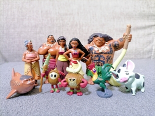 海洋奇缘Moana莫娜公主玩具公仔花斑猪毛伊小鸡摆件手办生日礼物