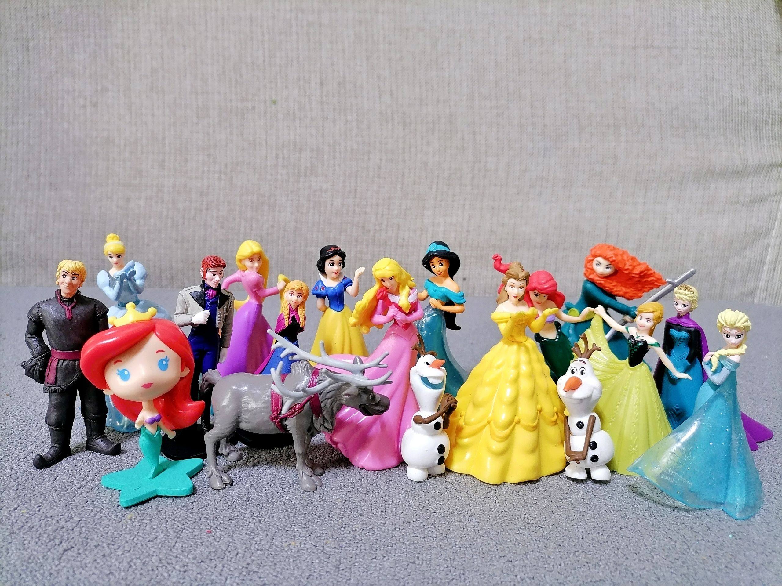 出口德国长发公主雪宝爱莎小熊维尼米老鼠人偶公仔摆件过家家玩具