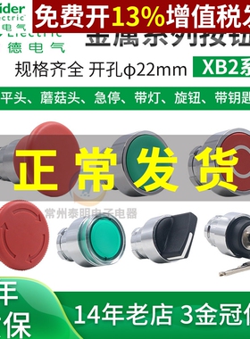 施耐德XB2按钮开关旋钮急停钥匙带灯头ZB2-BA3 BW33 BS54 BD2带灯