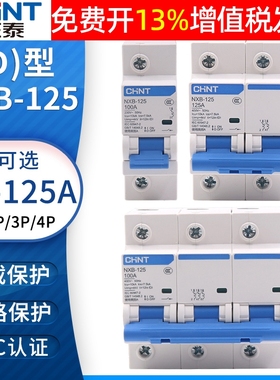 正泰空开NXB-125家用125A断路器空气开关DZ158- 80A 100A1p 2p 3p
