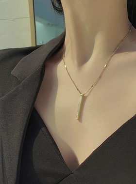 钛钢不褪色ins冷淡风长款项链