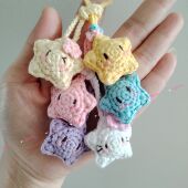 成品毛线钩织可爱小星星挂件钥匙扣包包挂件百搭情侣幼儿园礼物