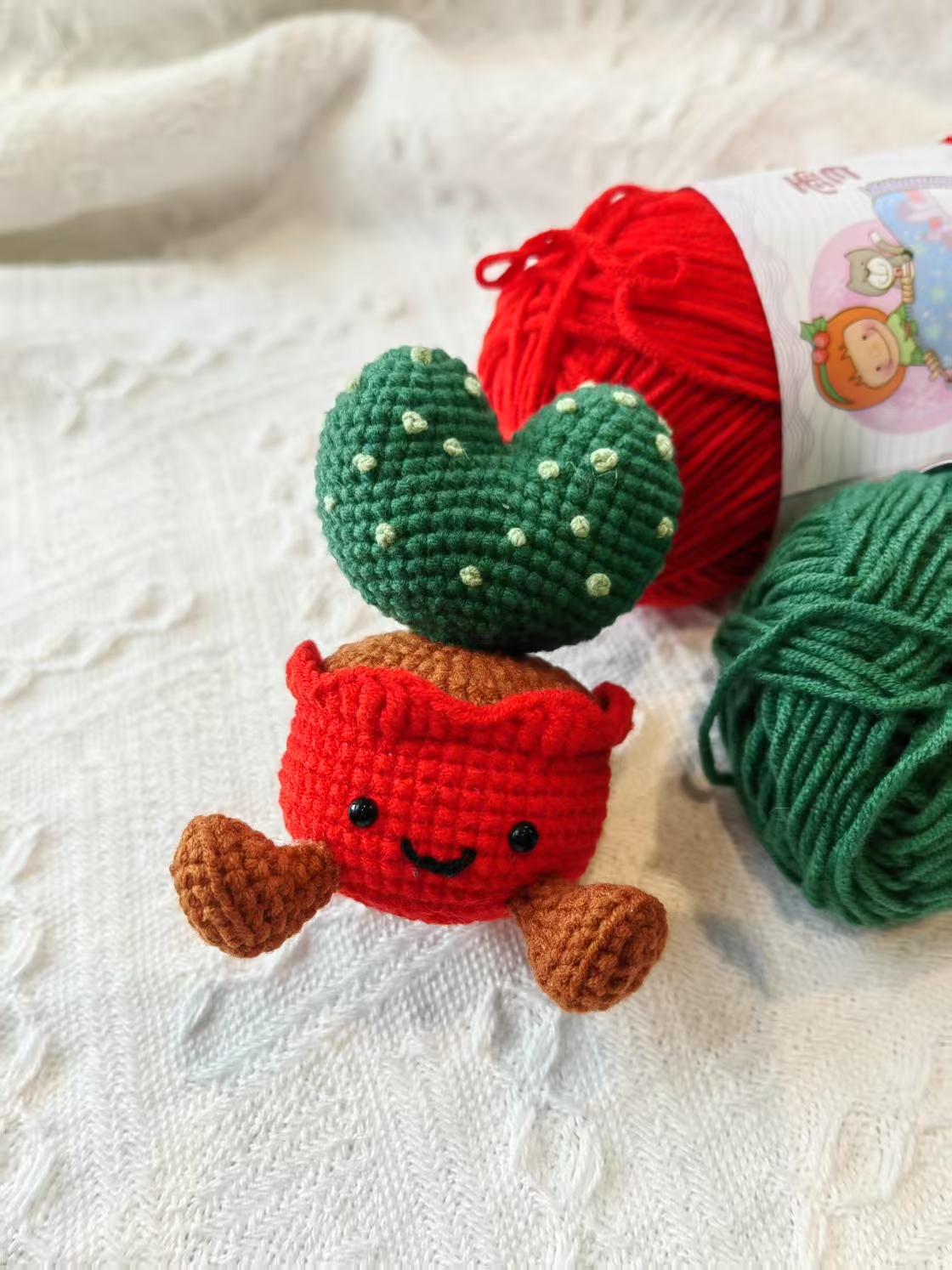 成品钩针Jellycat同款爱心仙人掌手工编织盆栽送礼玩偶挂件钥匙扣