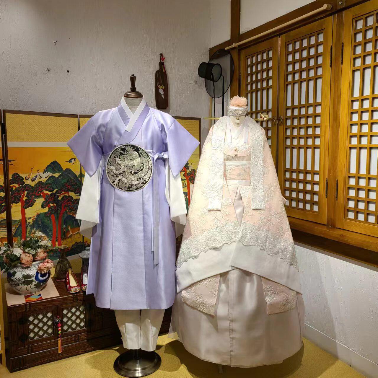 朝鲜族民族服装新娘婚礼结婚仪式婚纱礼服情侣大婚服改良QL23001