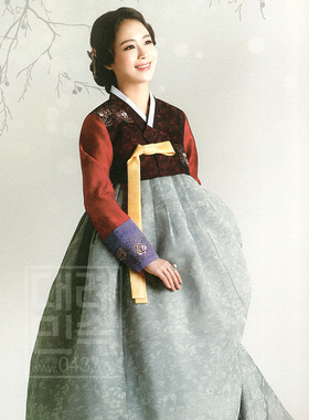 韩国进口面料韩服朝鲜族民族服装女士韩服151H-W02059