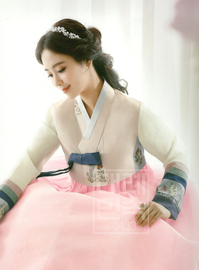 韩国进口面料韩服新娘婚礼敬酒韩服513H-X02136